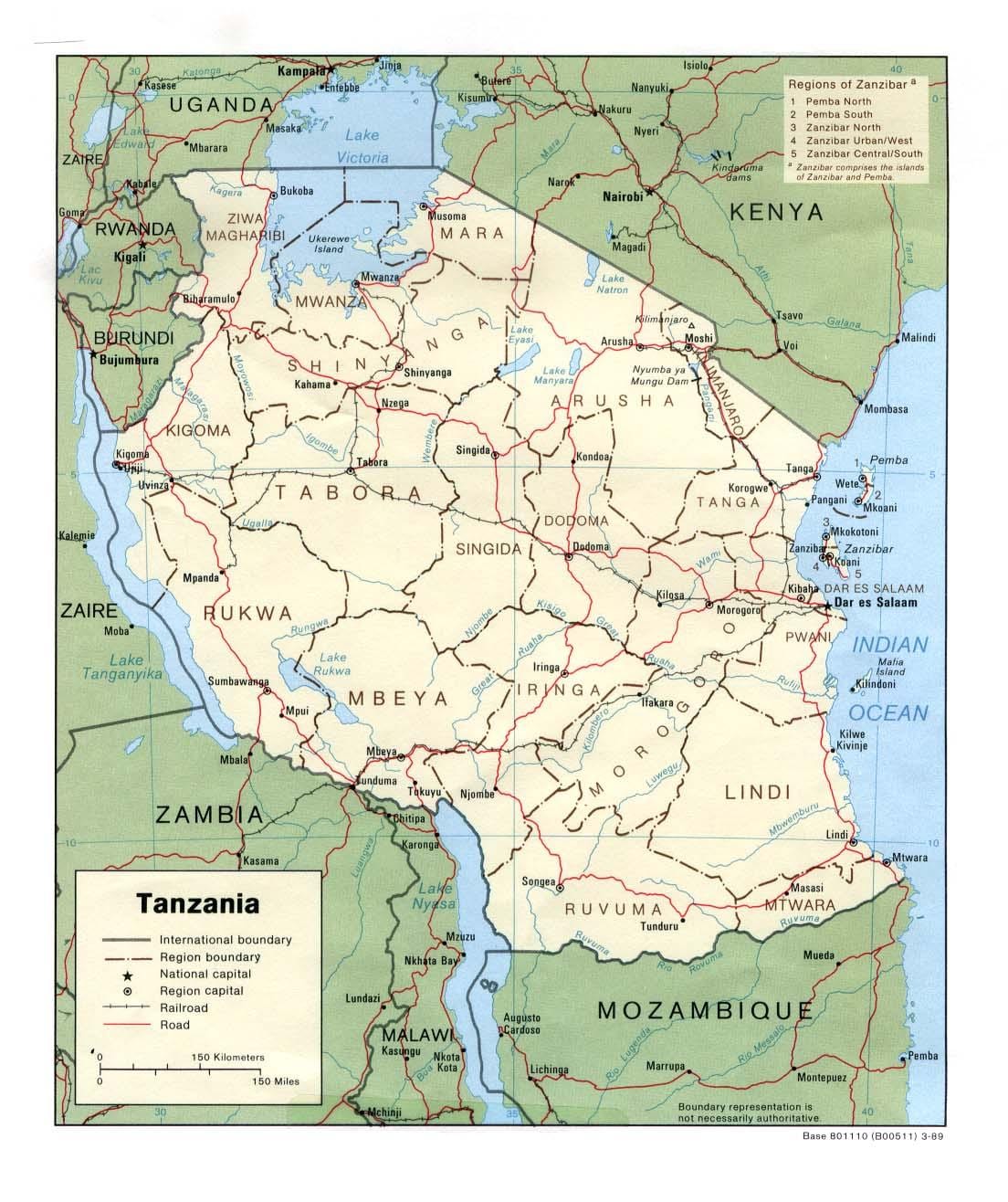 地図の歴史あるタンザニア