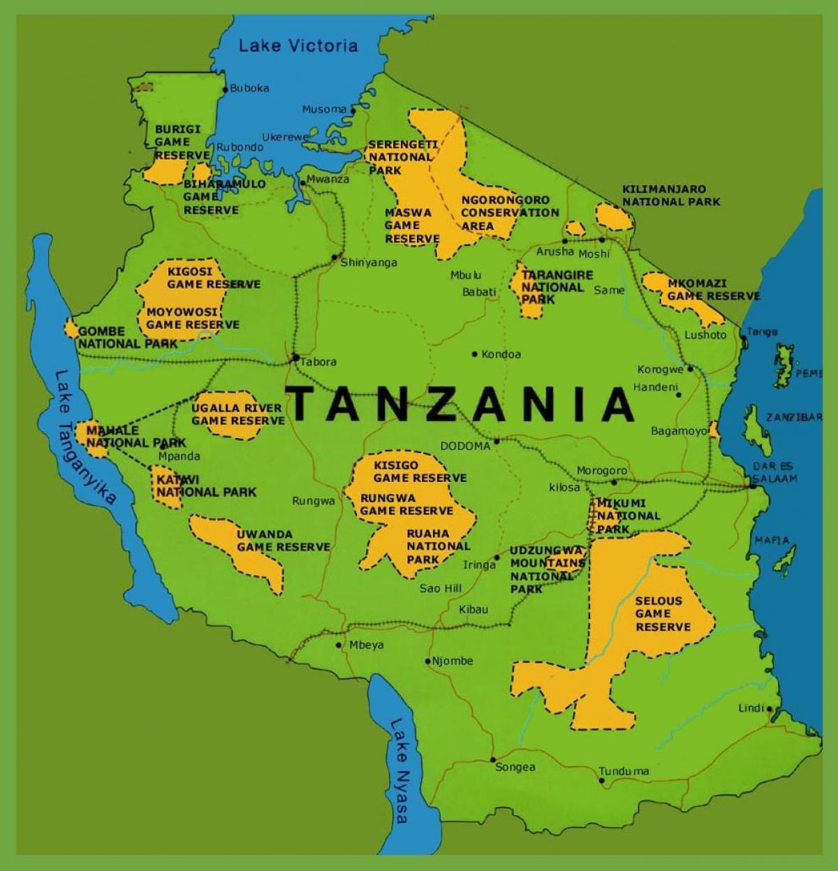 地図のタンザニア