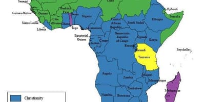 地図のタンザニアの宗教