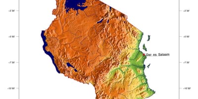 地図のタンザニアに上昇