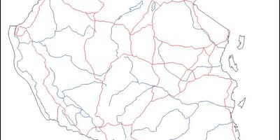 白地図のタンザニア