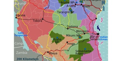 地図のタンザニア語