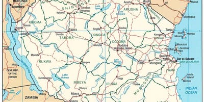 新しい地図のタンザニア