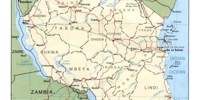 地図の歴史あるタンザニア