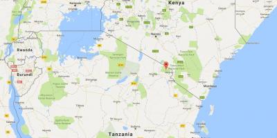 タンザニアの場所が世界の地図