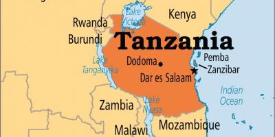 地図のタンザニアダルエスサラーム